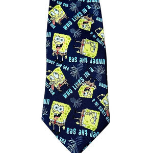 Vintage SpongeBob Tie Nickelodeon 2004 Y2K Vintage Spongebob Men's Tie